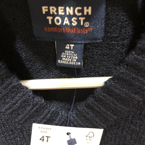 Navy Sweater Vest 4T New with Tags - Picture 2 of 3